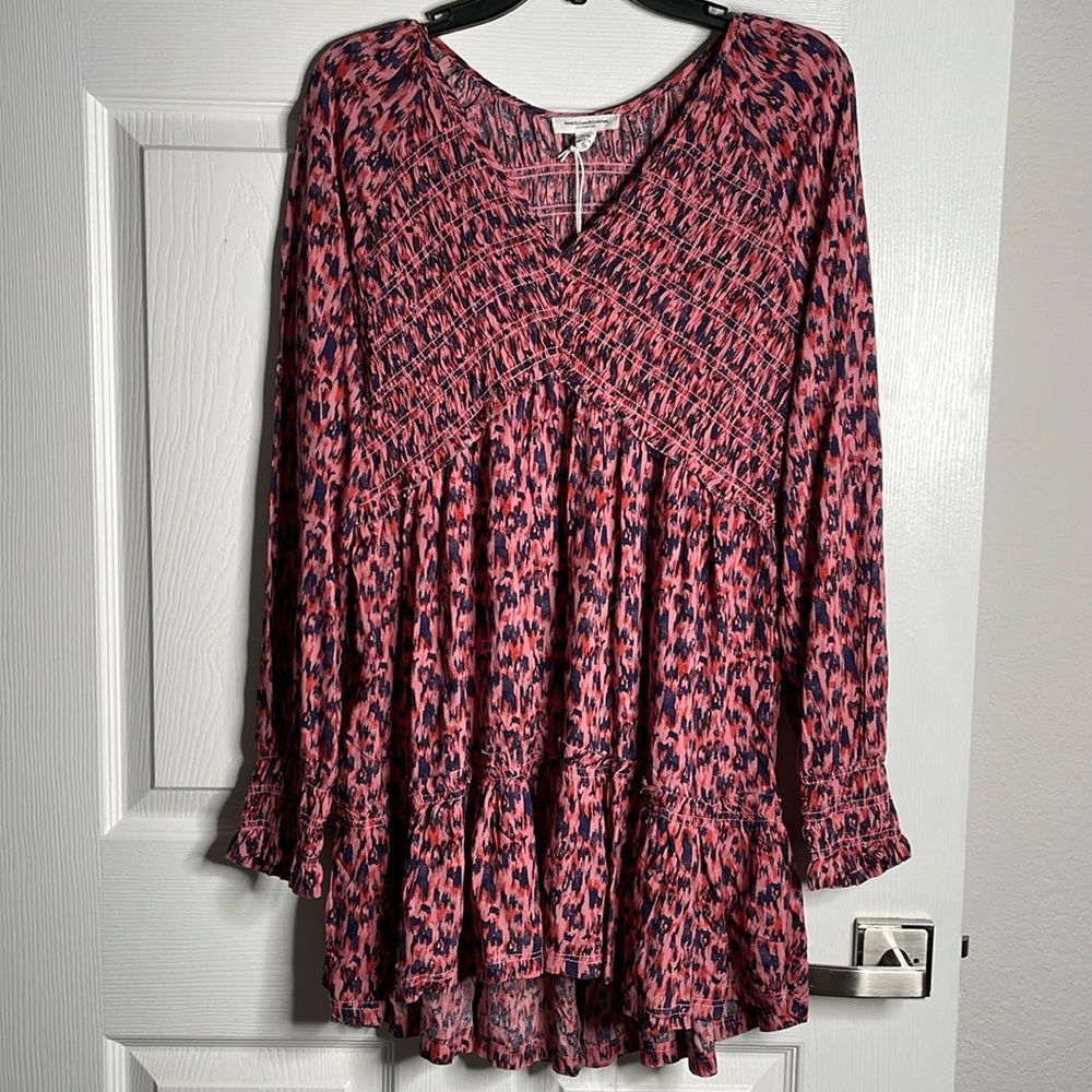 NWT beachlunchlounge talia long sleeve mini dress